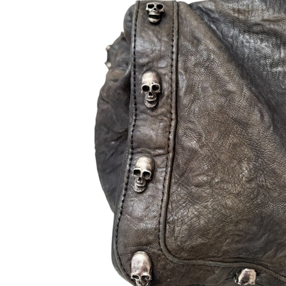 Thomas Wylde VINTAGE RARE Black SKULL Lambskin Oxford Circus Bag - Picture 14 of 16
